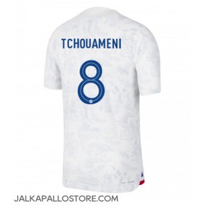 Ranska Aurelien Tchouameni #8 Vieraspaita MM-kisat 2022 Lyhythihainen